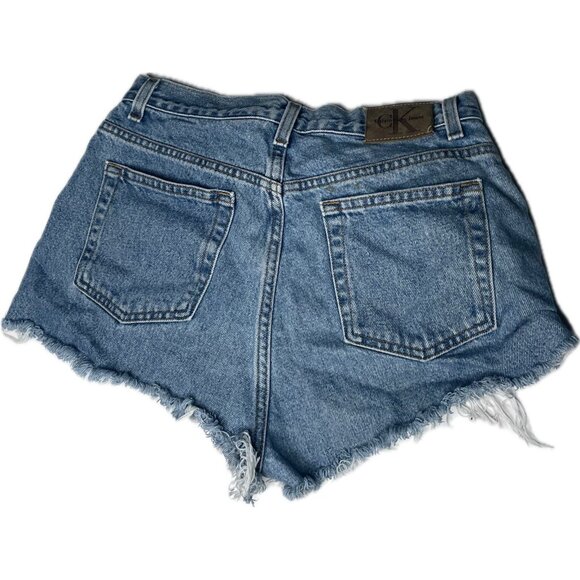 Calvin Klein Pants - CK Calvin Klein Women’s Denim Shorts Distressed High Rise M 28” Sexy Vintage